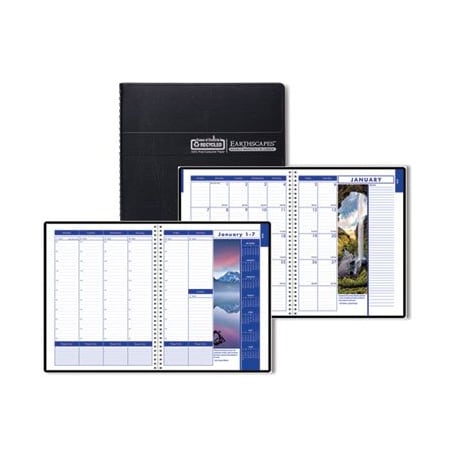 House Of Doolittle Doolittle, RECYCLED EARTHSCAPES WEEKLY/MONTHLY PLANNER, 11 X 8.5, BLACK, 2021 273